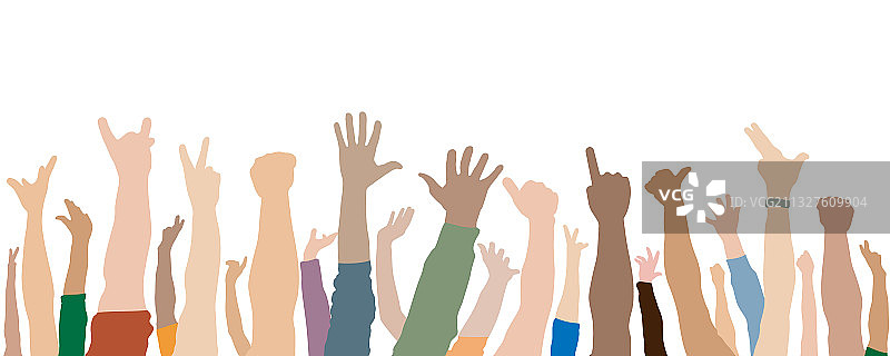 举起双手的人群图片素材