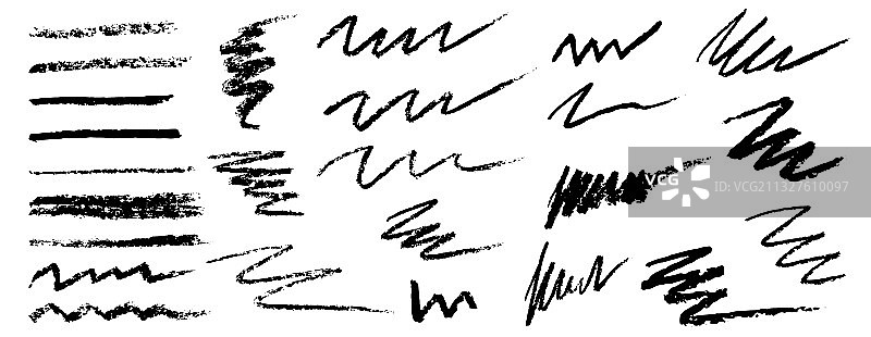 粉笔笔触手绘线条图片素材