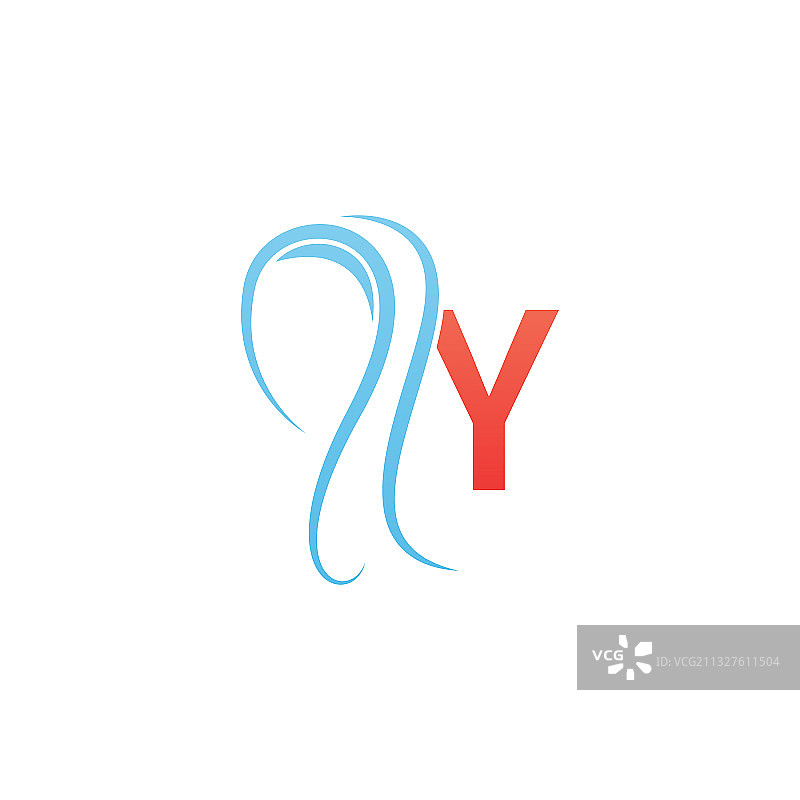 字母Y图标与头巾图标组合logo设计图片素材