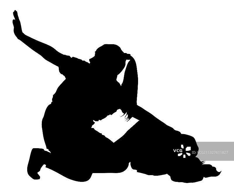 医护人员救援病人急救剪影图片素材