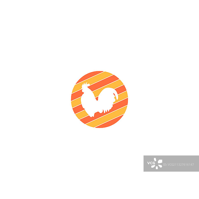 鸡艺术设计logo线条简约风格图片素材