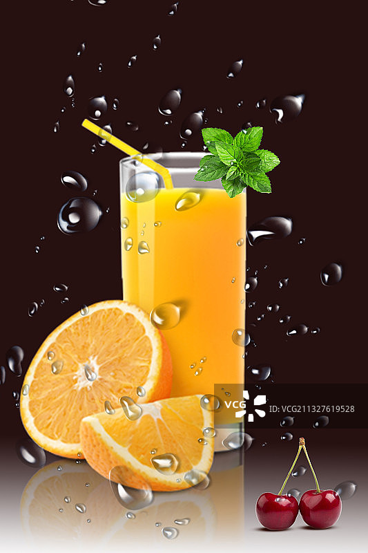橙子饮料图片素材