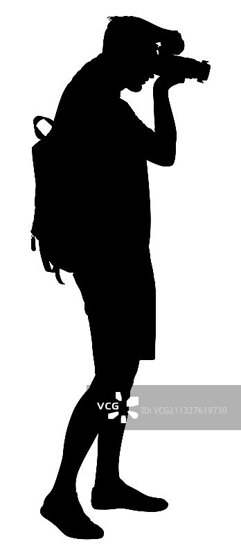 摄影师与相机剪影图片素材