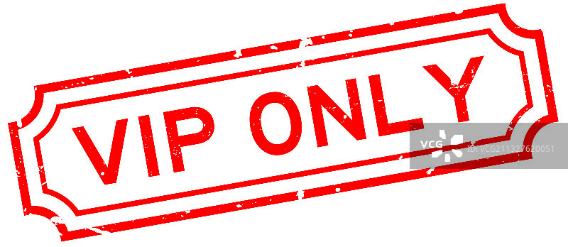 红色Grunge风格VIP（非常重要人物）缩写图片素材
