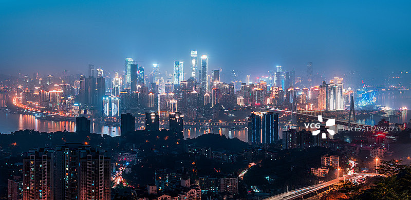 重庆渝中半岛夜景图片素材