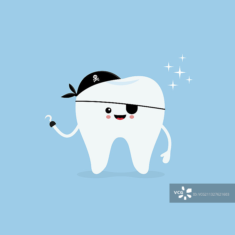 带钩子的海盗龋齿图片素材