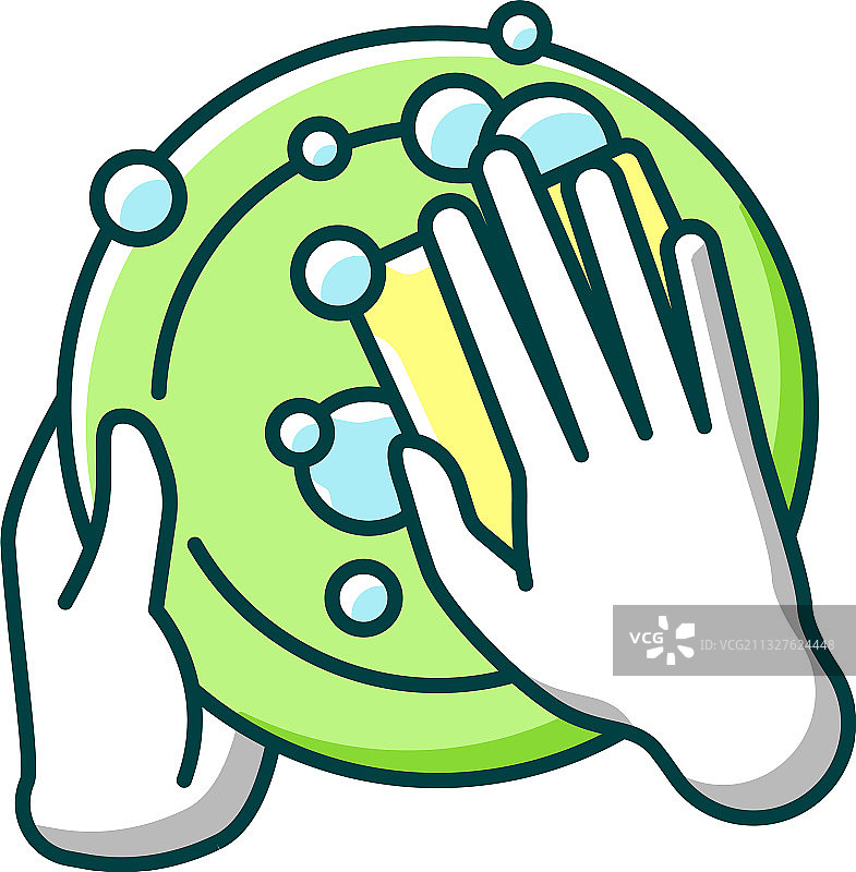 洗碗RGB颜色图标图片素材