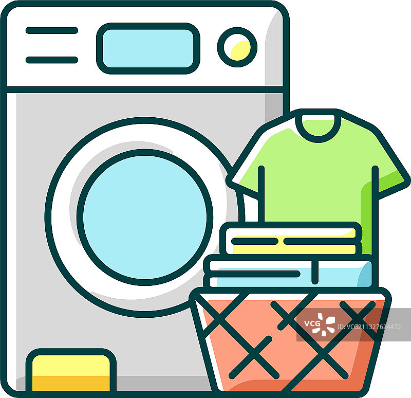 做洗衣 RGB 颜色图标图片素材