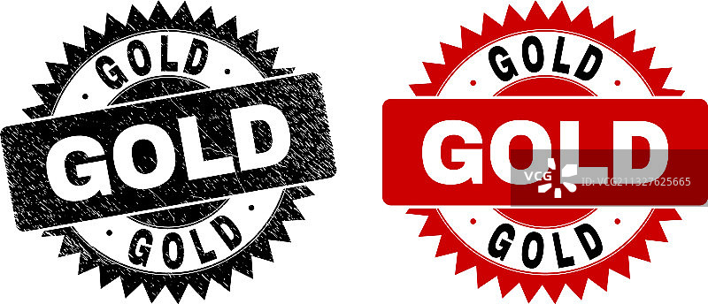 金色黑色玫瑰花饰印章图片素材