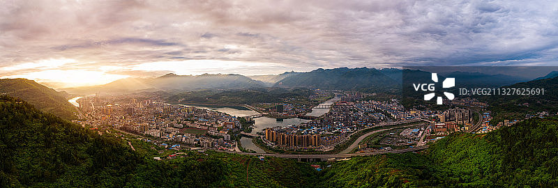 广元旺苍全景图图片素材