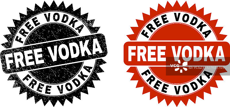 带划痕的免费伏特加黑色花环印章图片素材