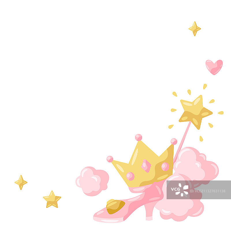 公主派对用品边框图片素材