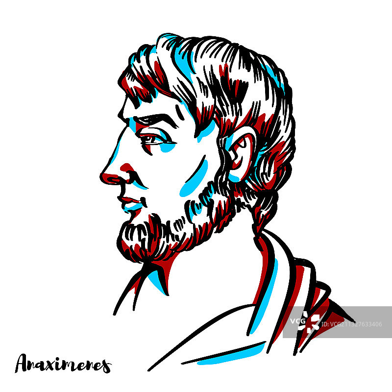阿那克西米尼米利都肖像图片素材