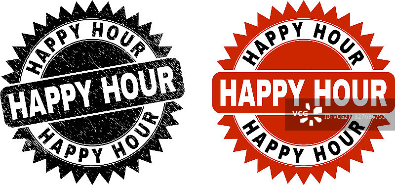 欢乐时光黑色花结印章图片素材