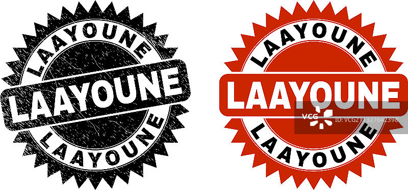 阿尤恩黑色花结橡胶印章图片素材