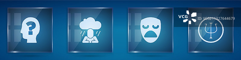 带问号的头像，沮丧图片素材