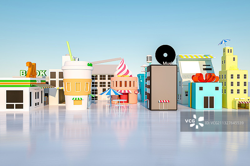 城市，三维图形，建筑，科技，C4D软件图片素材