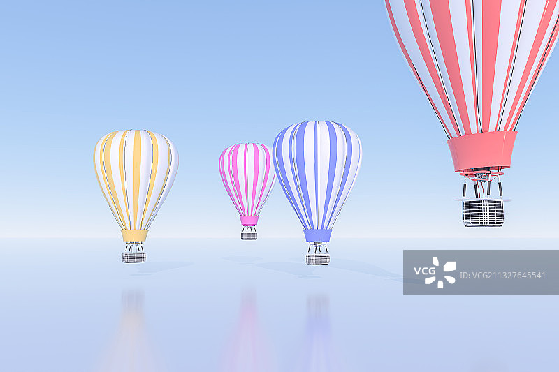 热气球，天空，上升，无人，背景图片素材
