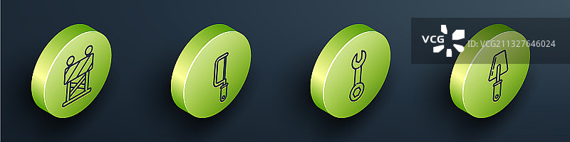 2.5D路障手锯扳手素材图片素材