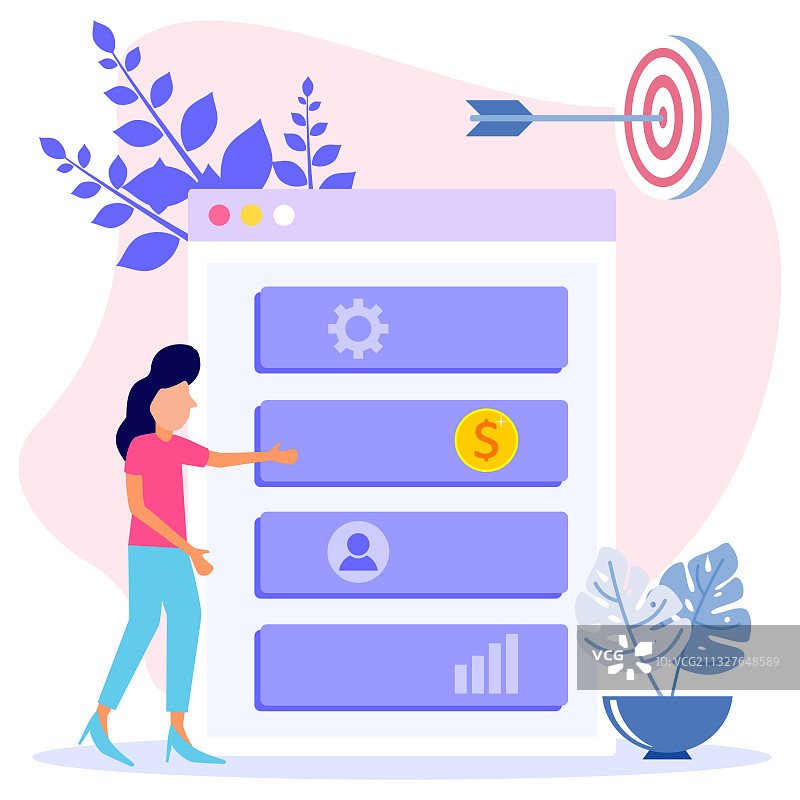 卡通人物商业分析图形图片素材