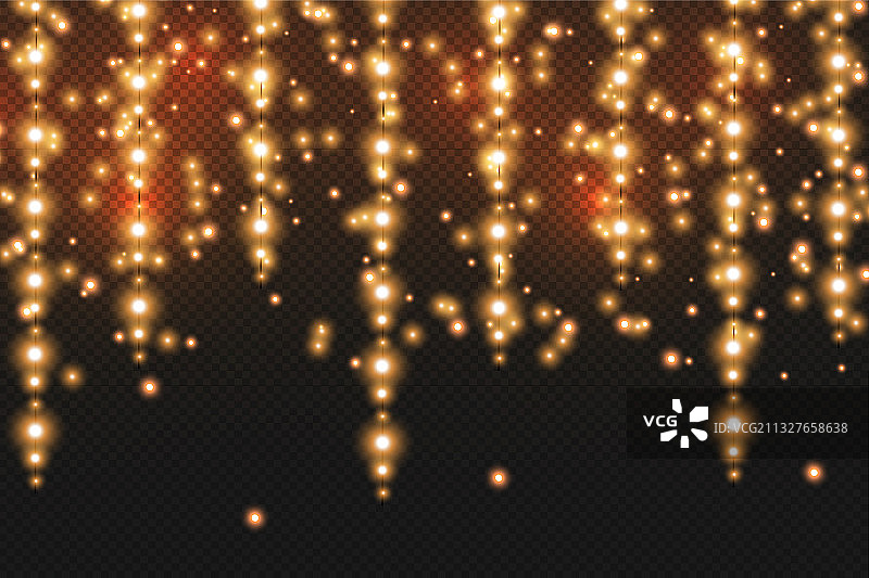 逼真的无缝灯串图片素材