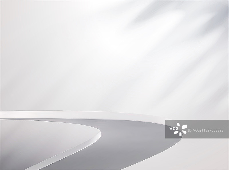 弧形曲线展示台三维图图片素材
