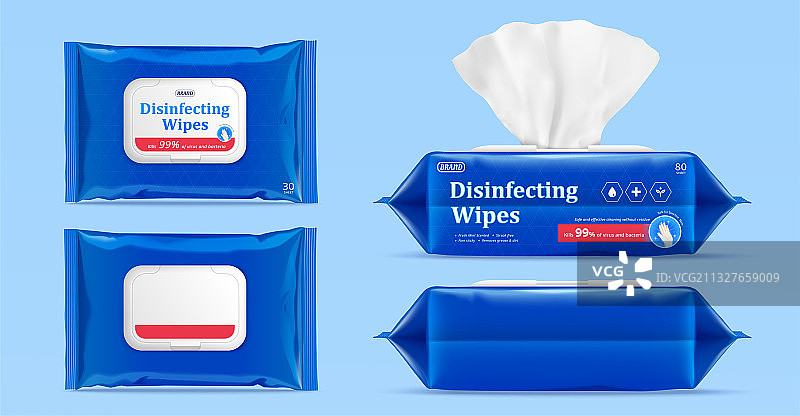 写实清洁湿纸巾产品素材图片素材