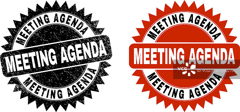 带有污迹的会议议程黑色花结印章图片素材