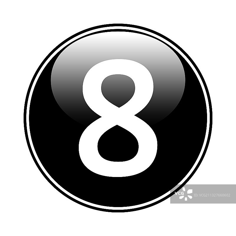 数字8按钮图片素材
