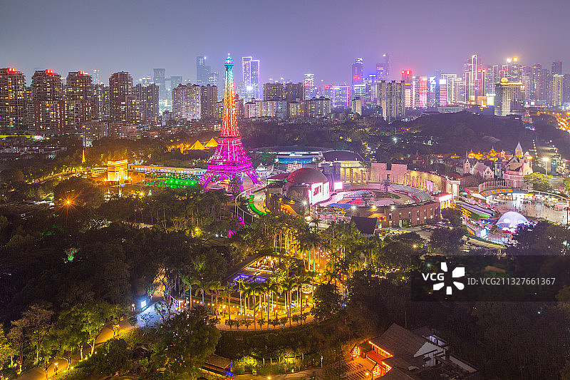 中国广东深圳世界之窗城市风光美景图片素材
