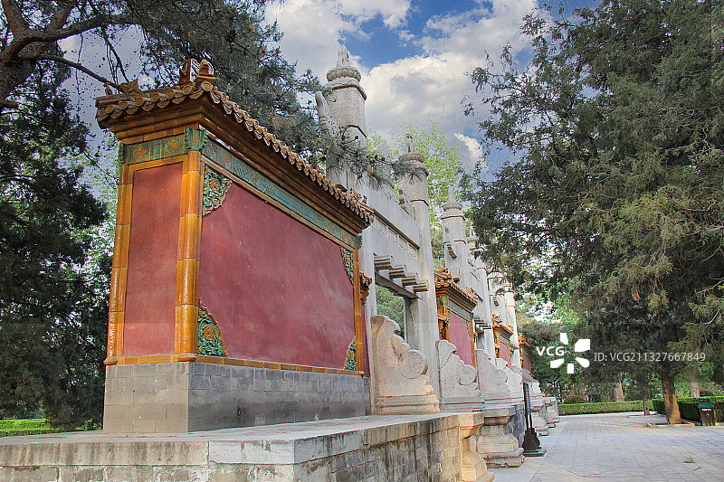 北京昌平明十三陵长陵神道（神路）龙凤门（棂星门）图片素材