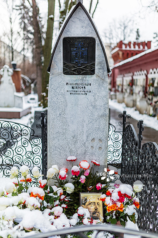 俄罗斯契诃夫墓图片素材
