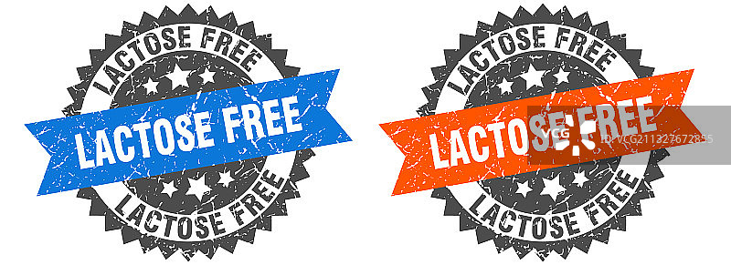 无乳糖标志横幅免乳糖垃圾印章图片素材