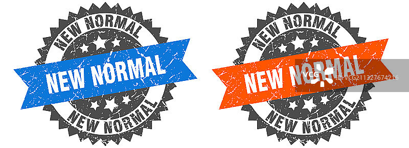 新常态乐队标志新常态复古印章套装图片素材