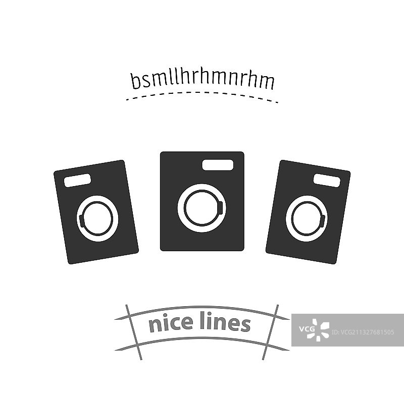 家用洗衣机隔离图标图片素材
