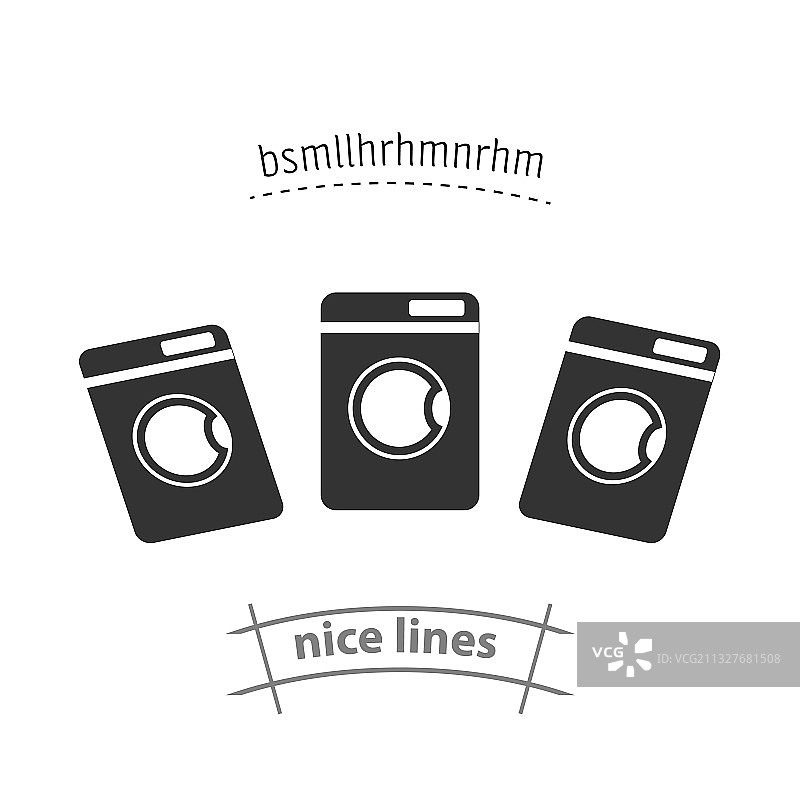 家用洗衣机隔离图标图片素材