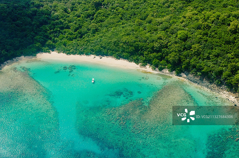 孤舟碧海图片素材