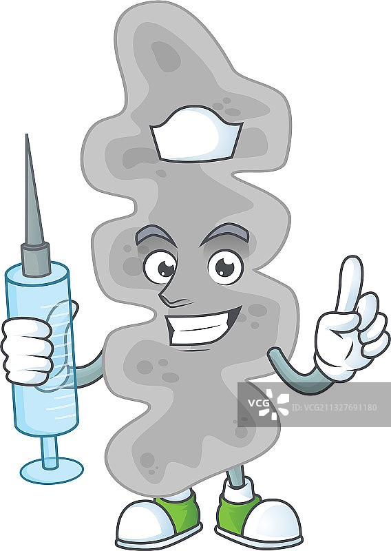 谦逊的钩端螺旋体ferriphilum卡通形象护士图片素材