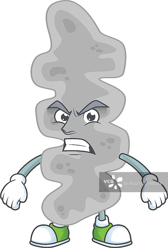 显示愤怒表情的氧化亚铁钩端螺旋体图片素材