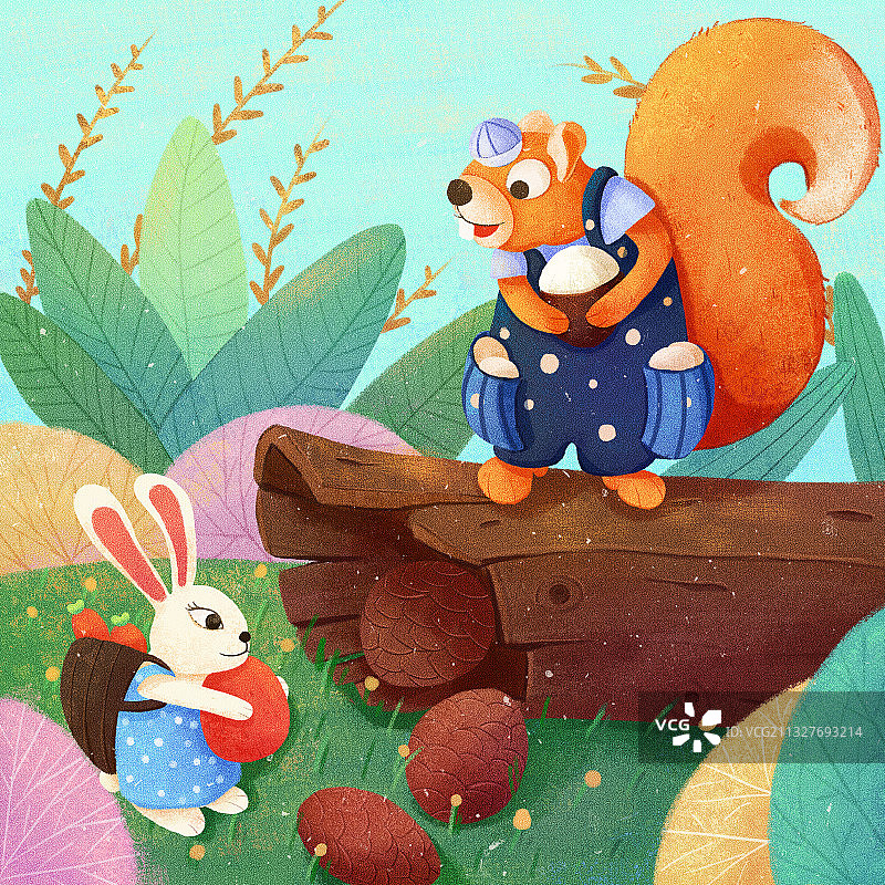 动物小场景—松果都是我的图片素材