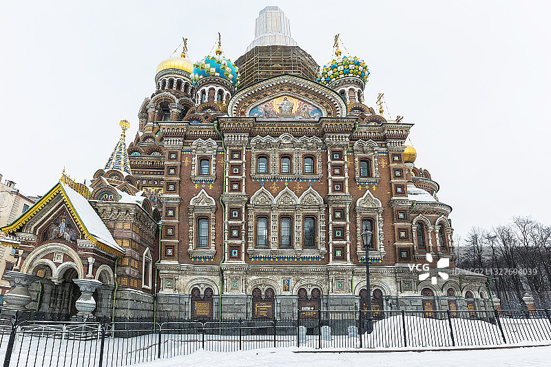 俄罗斯基督复活大教堂图片素材