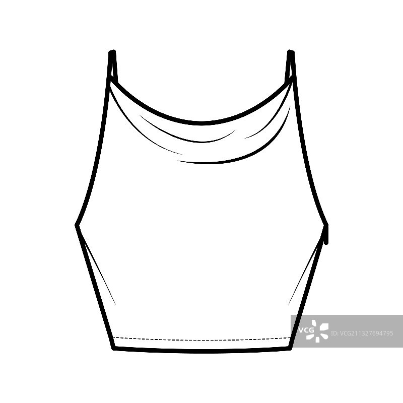 高领无袖露脐背心技术时尚图片素材