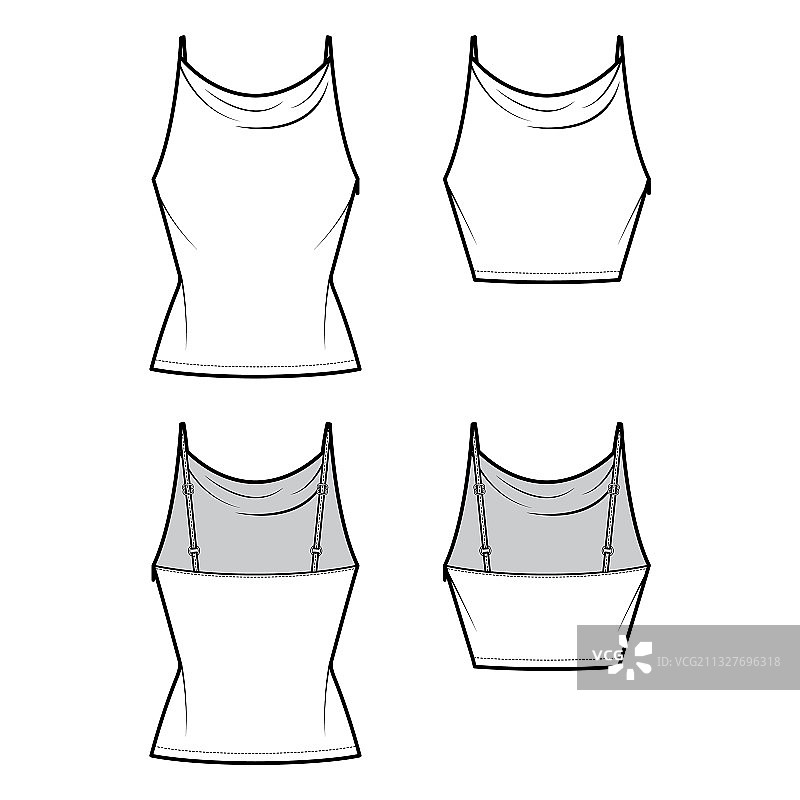 坦克、高领背心、工字背心等时尚单品图片素材