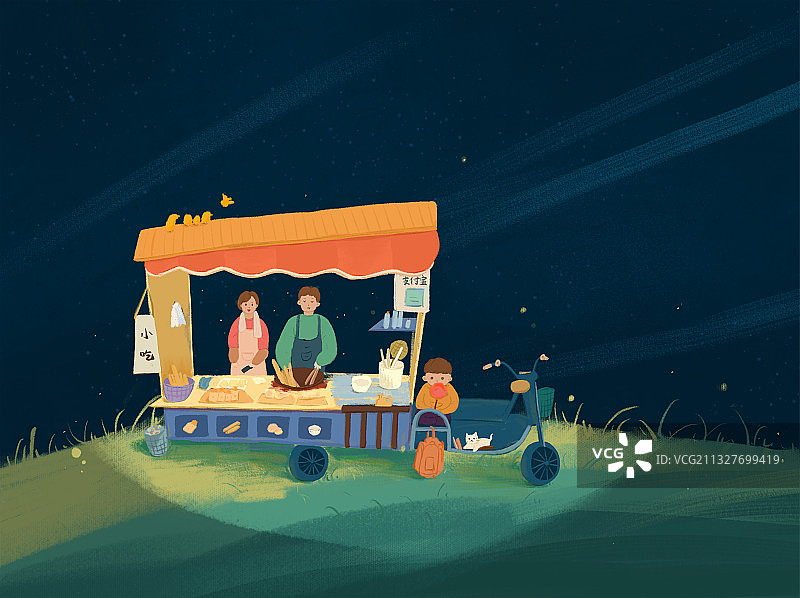 小吃摊图片素材