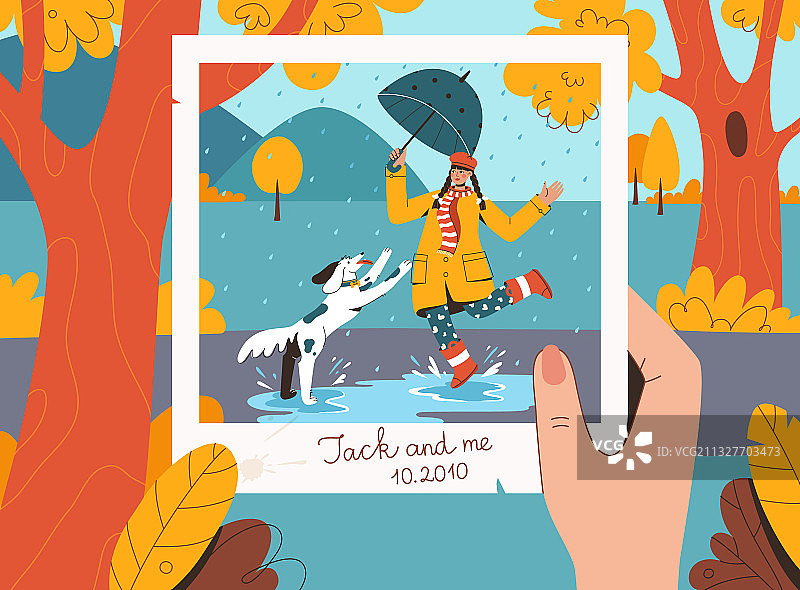 带有照片的甜蜜回忆概念专辑图片素材