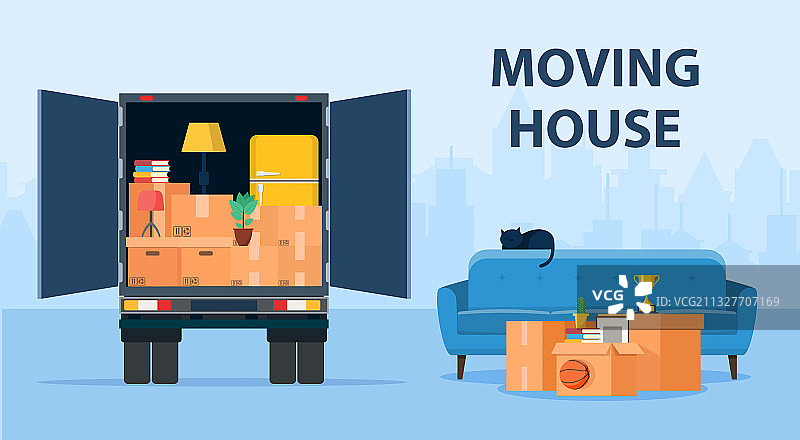 运输货物的卡车图片素材