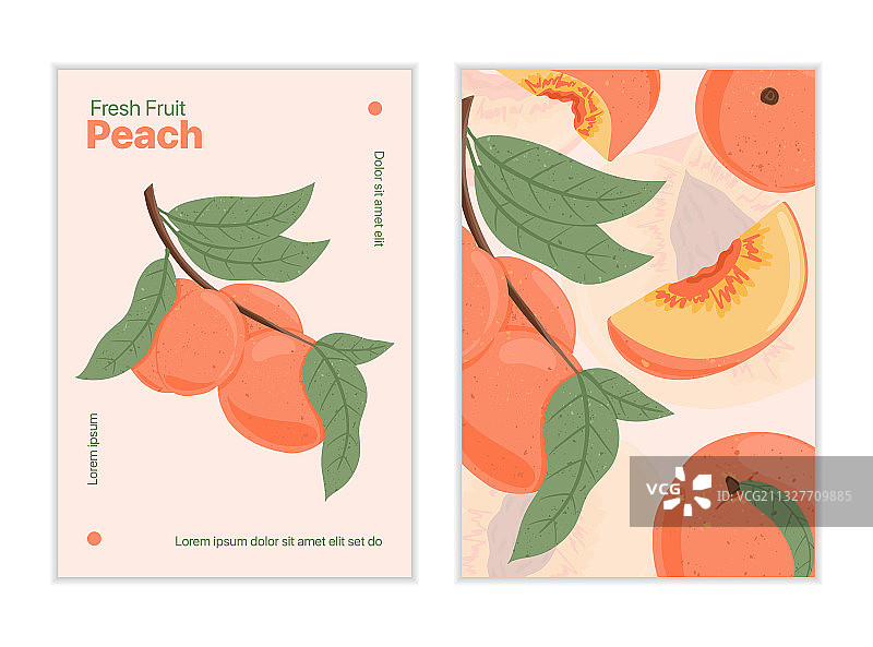 完整的、切片的和半切片的成熟桃子图片素材