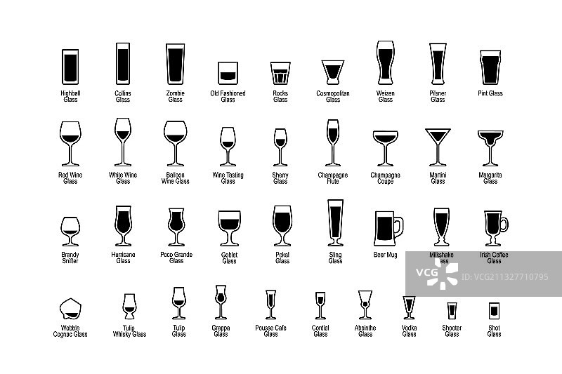 带有标题的黑白饮料杯图标图片素材