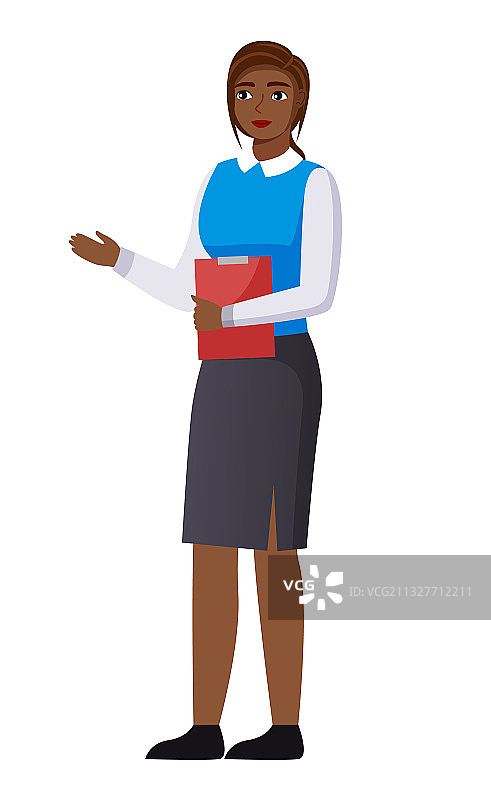 穿着正式服装的扁平风格女人图片素材