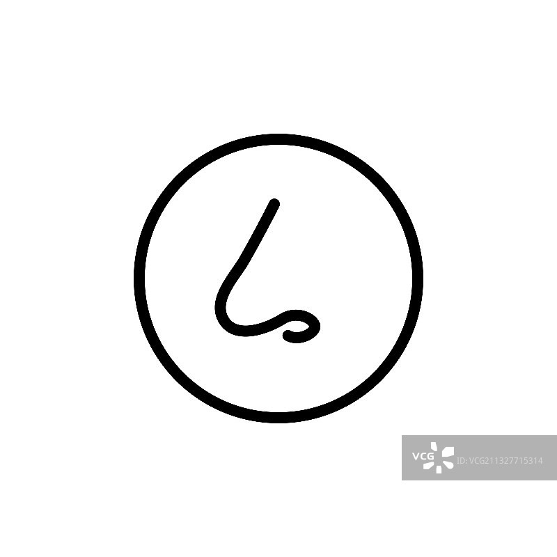 鼻子线性医疗图标图片素材